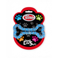 PET NOVA DOG LIFE STYLE Franghie in forma de os pentru caini 20cm, albastru, aroma de menta