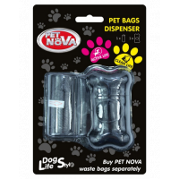 PET NOVA Dispenser + rola pungi excremente 20 buc, negru