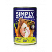 SIMPLY FROM NATURE Hrana umeda pentru caini, cu fazan si morcovi 400 g