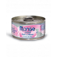 MONGE Natural Dog hrană umedă pentru câini, cu pui și vită 95g