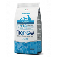 MONGE Light hrana uscata pentru caini, cu somon si orez 2,5 kg