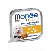 MONGE Fresh hrană umedă pentru câini sub formă de pate, cu pui 100 g