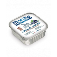 MONGE Fruit Dog Monoprotein hrană umedă pentru câini, cu miel și afine 150 g