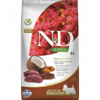 FARMINA N&amp;D Quinoa Hrana dietetica pentru caini adulti talie mica, cu carne de vanat si nuca de cocos 2,5 kg