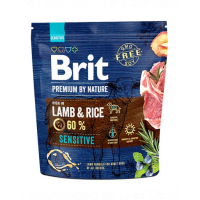 BRIT Premium By Nature Sensitive Lamb hrana uscata caini adulti cu tract digestiv sensibil, cu miel 1 kg