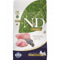 FARMINA N&amp;D Adult Mini Lamb&amp;Blueberry hrana uscata caini adulti de talie mica, miel si afine 800 g