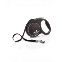 FLEXI Black Design lesa automata cu banda pentru caini, negru, marimea L, 5 m