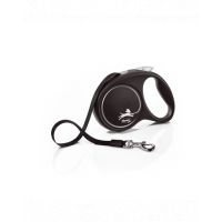 FLEXI Black Design lesa automata cu banda pentru caini, negru, marimea M, 5 m