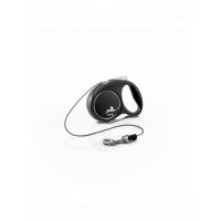 FLEXI Black Design lesa automata cu sir pentru caini, negru, marimea XS, 3 m