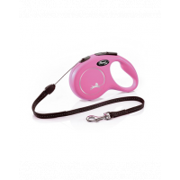 FLEXI New Classic lesa automata cu sir pentru caini, roz, marimea S, 8 m