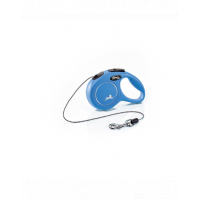 FLEXI New Classic lesa automata cu sir pentru caini, albastru, marimea XS, 3 m