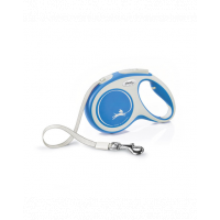 FLEXI New Comfort lesa automata cu banda pentru caini, albastru, marimea M, 5 m