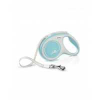 FLEXI New Comfort lesa automata cu banda pentru caini, albastru deschis, marimea M, 5 m