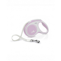FLEXI New Comfort lesa automata cu banda pentru caini, roze, marimea M, 5 m