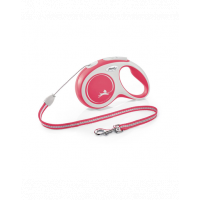 FLEXI New Comfort lesa automata pentru caini, rosu, marimea S, 8 m