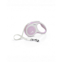 FLEXI New Comfort lesa automata cu banda pentru caini, roze, marimea S, 5 m