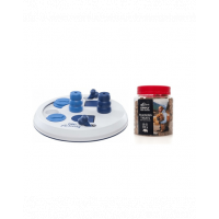 TRIXIE SET Jucarie pentru caini Dog Activity &quot;Flip Board&quot; 23 cm + SIMPLY FROM NATURE Training Treats recompense caini, cu mistret