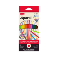 Set 12 Creioane Colorate Daco Aparel, Diverse Culori, Creioane Acuarela Daco Aparel