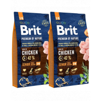 BRIT Premium By Nature Senior Small Medium S+M hrana uscata pentru caini seniori (7+) talie mica/medie 16 kg (2 x 8 kg)