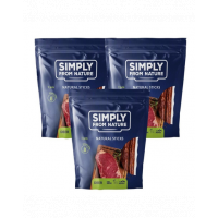 SIMPLY FROM NATURE Recompense sticks pentru caini, cu carne de caprioara 3 x 7 buc