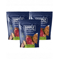 SIMPLY FROM NATURE Training Treats recompense pentru caini, cu carne de caprioara 3 x 300 g