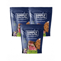 SIMPLY FROM NATURE Recompense pentru dresajul cainilor, vita si prune 3 x 300 g