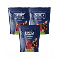 SIMPLY FROM NATURE Carnaciori pentru caini, cu carne de cerb 3 x 200 g