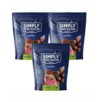 SIMPLY FROM NATURE Carnaciori recompense pentru caini, cu vita 3 x 200 g