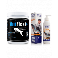 GAME DOG AniFlexi+ V2 Supliment alimentar caini pentru articulatii si oase 500 g + ulei de somon 250 ml Simply from Nature GRATIS