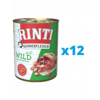 RINTI Kennerfleisch Game hrana caini, cu vanat 12 x 400 g