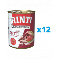 RINTI Kennerfleisch Duck hrana umeda caini 12 x 800 g cu rata