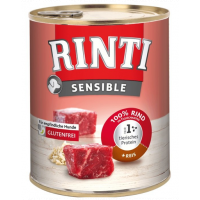 RINTI Sensible hrana umeda pentru caini adulti cu alergii alimentare, cu vita si orez 800gr