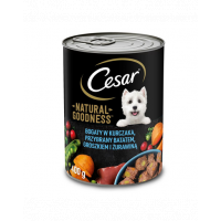 CESAR Hrana umeda pentru caini 24 x 400 g bogat in pui, cartofi dulci, mazare si merisoare