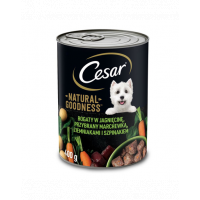 CESAR Hrana umeda pentru caini 12 x 400g bogat in carne de miel cu morcovi, cartofi si spanac