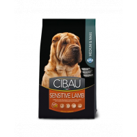 CIBAU Sensitive Lamb Medium &amp; Maxi Hrana uscata pentru caini de talie medie sau mare, cu intolerante alimentare 12 kg + 2 kg GRATIS