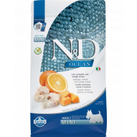 FARMINA Ocean dog codfish, pumpkin and orange Hrana uscata pentru caini adulti de talie mica, cu cod, dovleac si portocale 2,5 kg