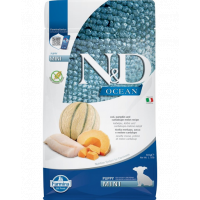 FARMINA N&amp;D Ocean Hrana uscata pentru catei de talie mica, cu cod, dovleac si pepene galben 800 g