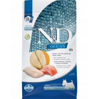 FARMINA N&amp;D Ocean Hrana uscata pentru caini adulti de talie mica, cu somon, cod si pepene galben 2,5 kg