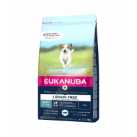 EUKANUBA Grain Free Hrana uscata pentru caini adulti de talie mica sau medie 3 kg
