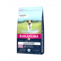 EUKANUBA Grain Free Puppy Small&amp;Medium hrana uscata caini juniori talie mica/medie, fara cereale 3 kg