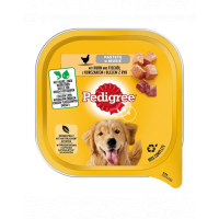 PEDIGREE Adult 10x300 g hrana pentru caini, cu mousse de pui si ulei de peste