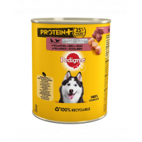 PEDIGREE Adult Protein+ 12x800 g Conserva hrana pentru caini, cu vanat si pui in mousse