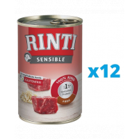 RINTI Sensible vita cu orez, pentru caini sensibili 12 x 400 g hrana umeda