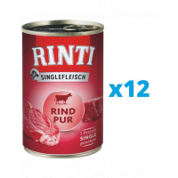 RINTI Singlefleisch Beef Pure hrana monoproteica cu vita 12 x 800 g pentru caini