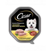 CESAR hrana pentru caini adulti, cu pui si curcan 14x150 g