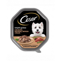CESAR hrana umeda pentru caini adulti, cu vita, curcan si plante aromatice 14x150 g