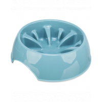 TRIXIE Slow Feeding, bol de plastic pentru hranire lenta pentru caine sau pisica, 1.4L