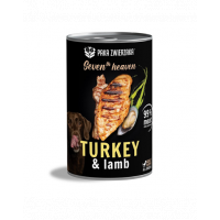 PAKA ZWIERZAKA Seventh Heaven Conserva hrana pentru caini, cu miel si curcan 400 g