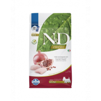 FARMINA N&amp;D Adult Hrana uscata pentru caini adulti de talie mica, cu pui și rodie 800 gr