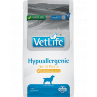 FARMINA Vet life hipo fish &amp; potato dog 2 kg Hrana pentru caini cu alergii alimentare